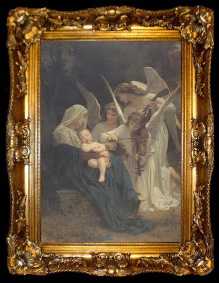 framed  Adolphe William Bouguereau Song of the Angels (mk26), ta009-2
